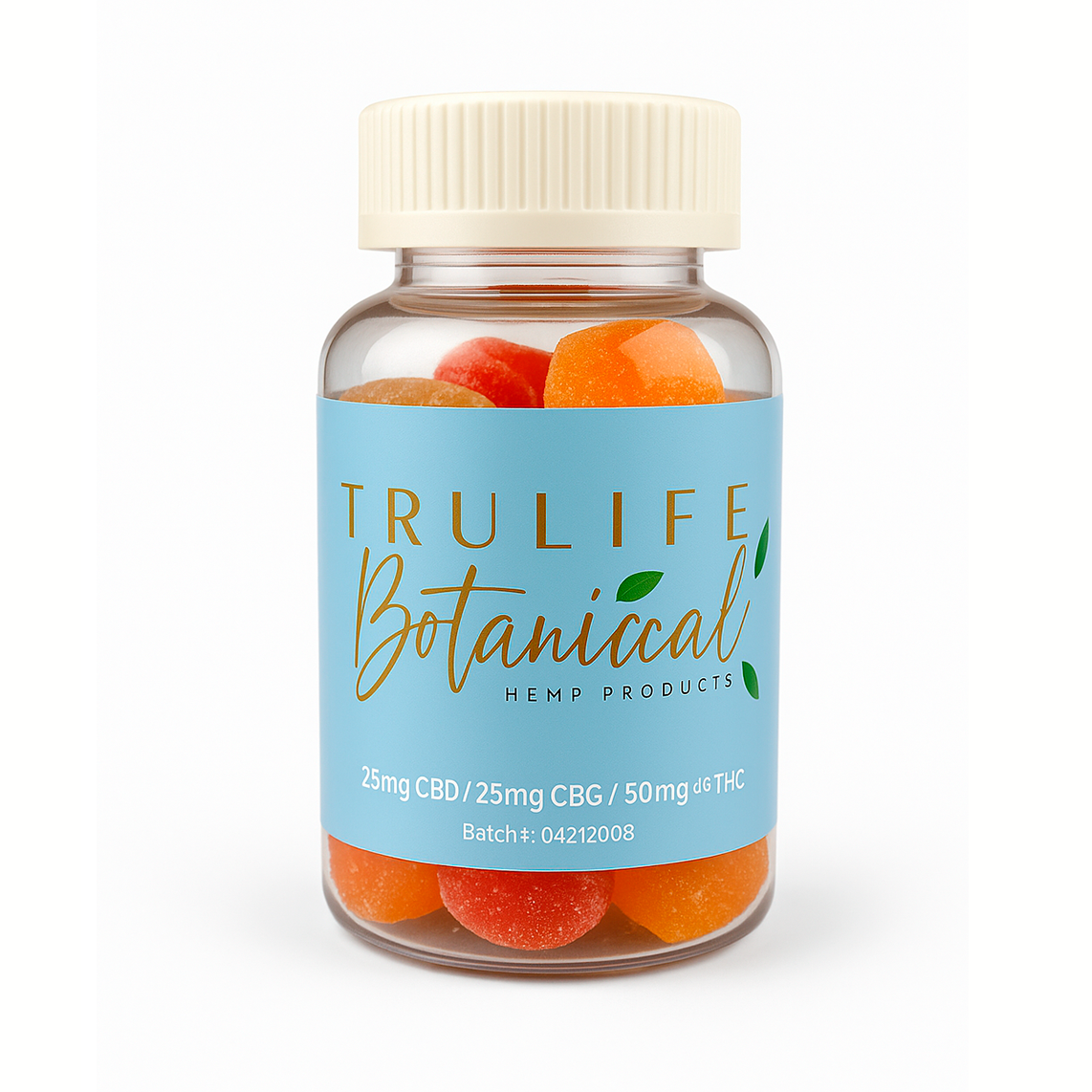 TruLife Gummy Blend CBD 25mg, CBG 25mg, D8 50 mg, 30 Gummies