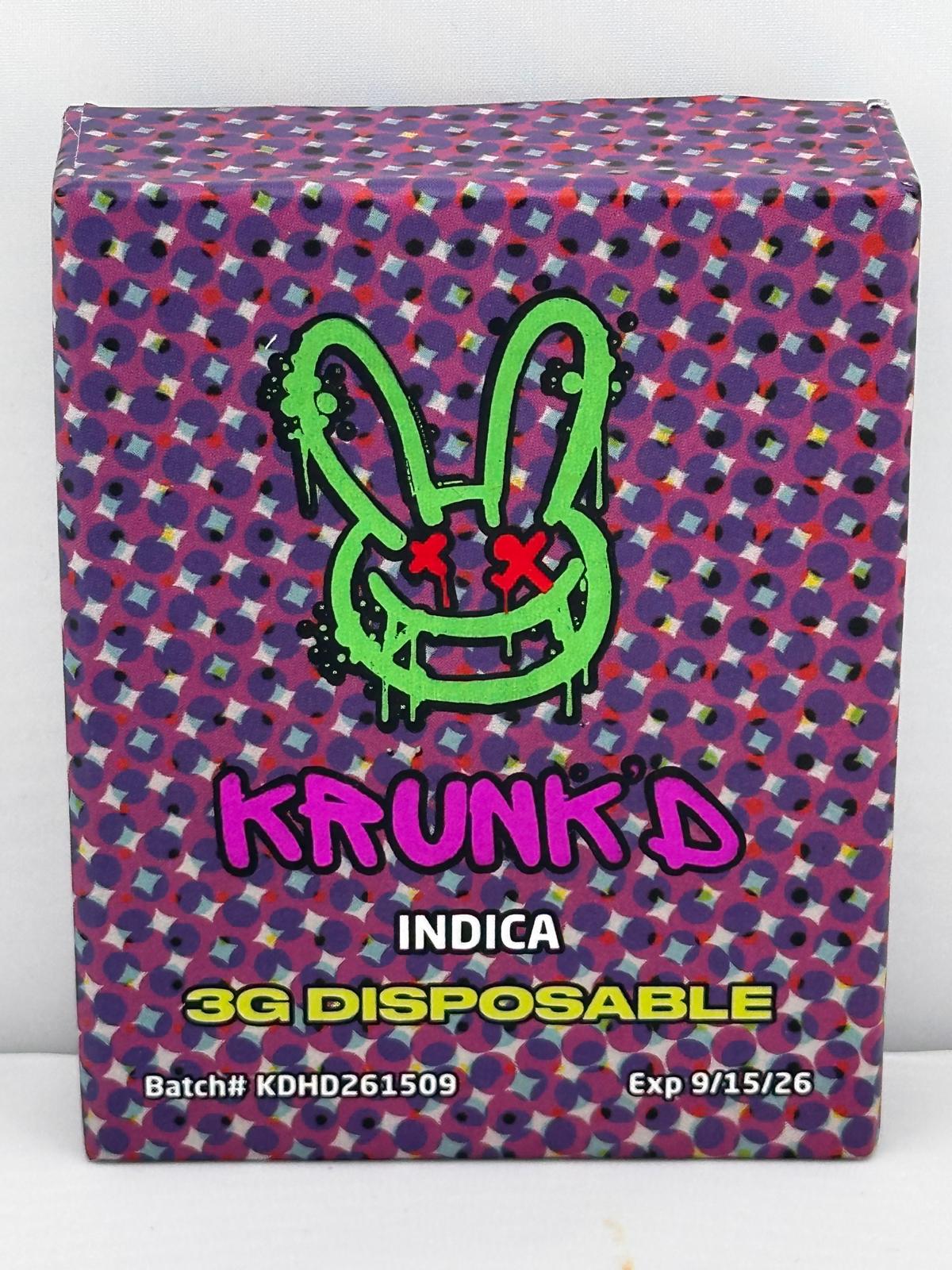 Krunk 'D 3G Disposables | Indica