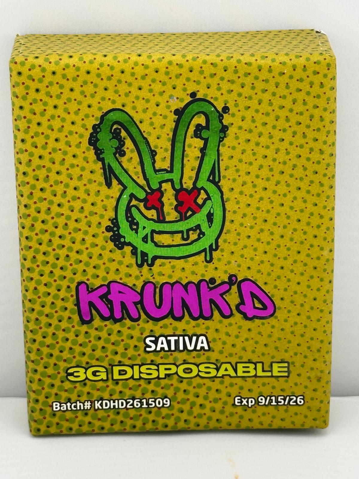 Krunk 'D 3G Disposables | Sativa